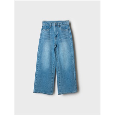 Брюки текстильные джинсовые для девочек