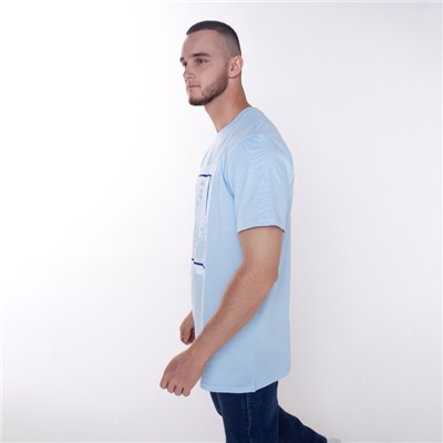 Футболка мужская PARADISE, цвет голубой, размер 50