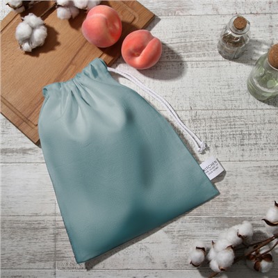 Мешочек текстильный Этель Home collection green 27×34 см, 61% лён, 39% хлопок