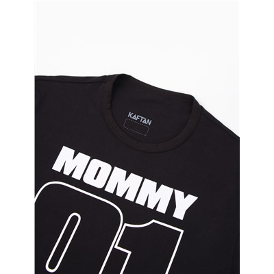 Футболка женская KAFTAN Sport Family, чёрная, размер 48