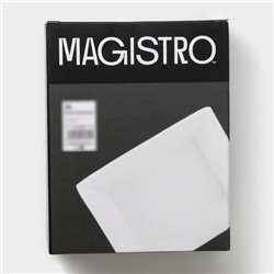 Форма для выпечки Magistro White gloss, 700 мл, 17.5×13.5×5.5 см, жаропрочный фарфор, белая