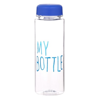 Бутылка для воды My bottle, 500 мл, 19.5×6 см, чехол в комплекте, синяя