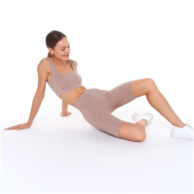 Топ спортивный женский Little Secret, бежевый, размер 44 (M)