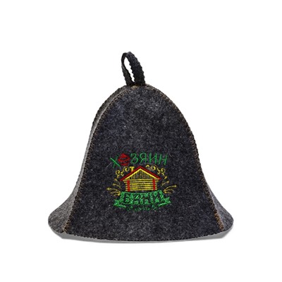 Шапка для бани и сауны «Хозяин бани», полушерсть