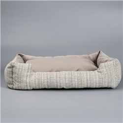 Лежанка-диван с двусторонней подушкой, 53×42×11 см, микс цветов