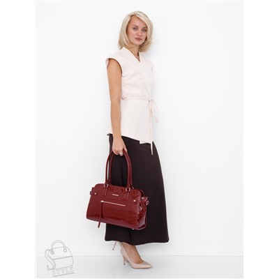 Сумка женская кожаная 8053Q wine red Polina&Eiterou  в Новосибирске