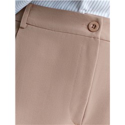 Шорты-бермуды  из эластичной поливискозы в мелкую "лапку"