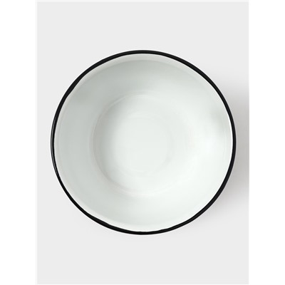 Миска эмалированная «Цветное печенье», 2 л, белая