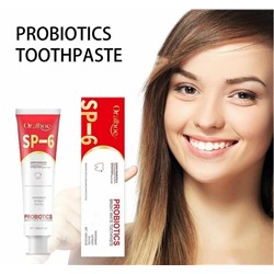 Зубная паста SP-6  с пробиотиком, отбеливающая, удаляет пятна с зубных пластин, 120 г