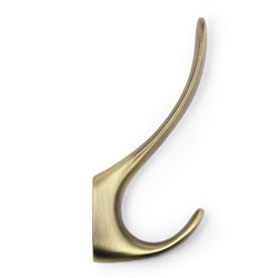 Крючок мебельный CAPPIO NOTE, двухрожковый, цвет бронза