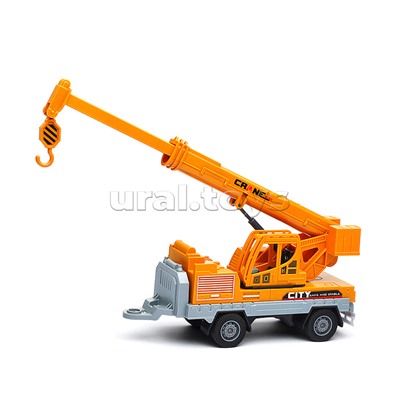Машина "Трактор-погрузчик" с краном (свет, звук) в коробке