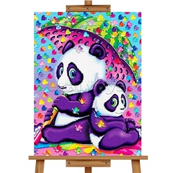 Набор для рисования "Картина по номерам 30х20 см. Милые пандочки"