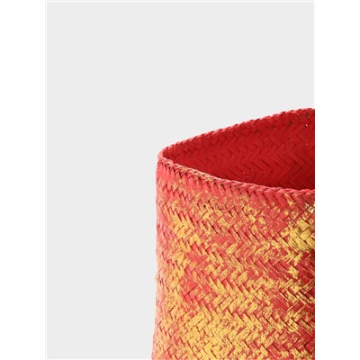 Корзинка плетёная «Голден», 20×20×26 см, розовая