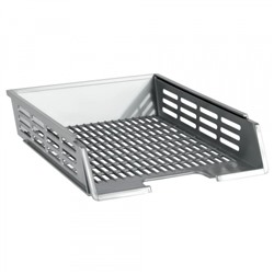 Лоток для бумаг горизонтальный XXL серый ЛТГ-30571 Стамм