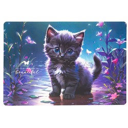 Накладка на стол 3D "Beautiful Cat" 43x29 см, пластиковая 500 мкм, с цветным рисунком