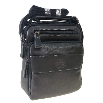 Мужская сумка из натуральной кожи, цвет черный