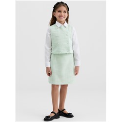 Жилетка для девочки, MINAKU :Party Dress, зелёная, рост 146 см