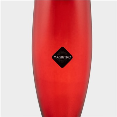 Бокал для шампанского Magistro «Иллюзия», 160 мл, 5.5×27.5 см, стекло, красный