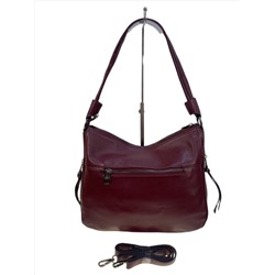 Женская сумка из натуральной кожи, цвет бордовый