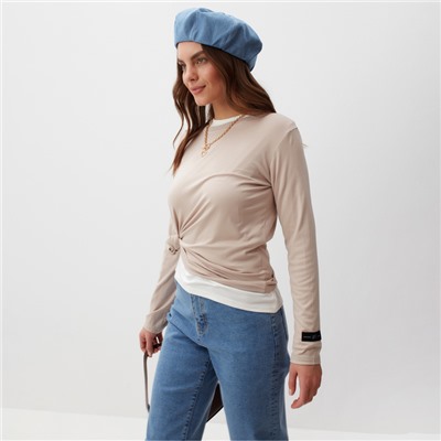 Лонгслив женский MIST, Base, размер onesize, бежевый