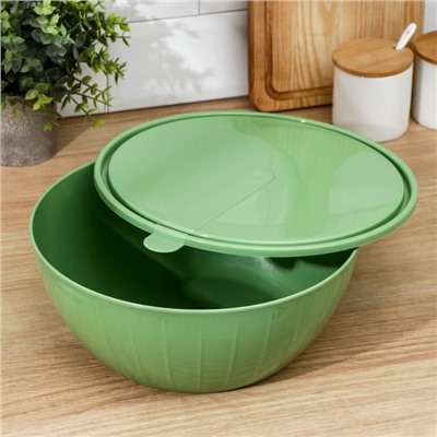 Салатник с крышкой Giaretti Fiesta, 5 л, пластик, микс