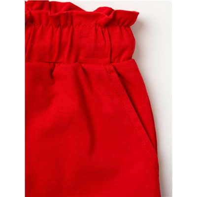 Комплект трикотажный для девочек: фуфайка (футболка), шорты