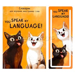 Тетрадь для изучения иностранных слов "Два кота" А6, 32 л.