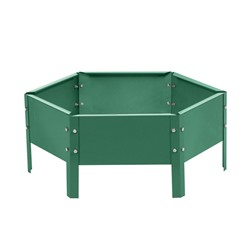 Клумба оцинкованная, d=60 см, высота бортика 15 см, зелёная, Greengo
