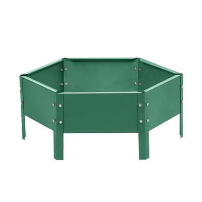 Клумба оцинкованная, d=60 см, высота бортика 15 см, зелёная, Greengo