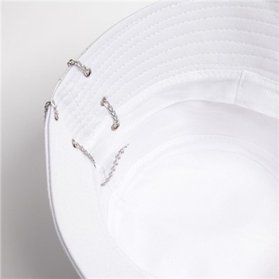 Панама женская MINAKU с цепочкой, белая, размер 56-58