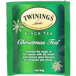 Twinings, Christmas Tea, черный чай, 20 чайных пакетиков, 40 г (1,41 унции)