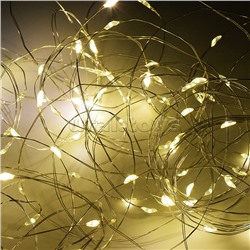 Электрогирлянда 10м, 100 ламп, теплый