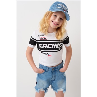 Фуфайка трикотажная для девочек (футболка) PLAYTODAY, 1243142