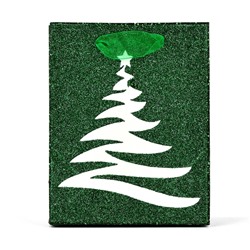 Пакет подарочный новогодний ламинированный «Ёлочка», глиттер, S 12×15×5.5 см