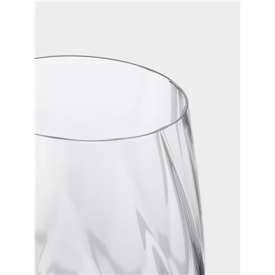 Бокалы для белого вина CRYSTAL BOHEMIA CREX OPTIC, 480 мл, набор 2 шт., стекло, прозрачные