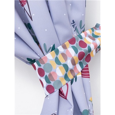 Шторы для кухни с подхватами «Этель» Hygge, 145×180 см, комплект - 2 шт.