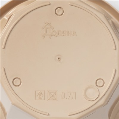 Горшок для цветов с поддоном Доляна «Эрика», 0.7 л, цвет пудровый