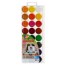 Акварель «Луч. ZOO», 24 цвета, без кисти