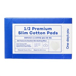 One-day's You Тонкие хлопковые пэды для тонера / Premium Slim Cotton Pads 1/2, 20 шт. 25158