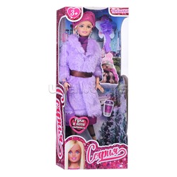 Кукла София 29 см. (руки и ноги сгиб, зимняя одежда, акс,) в коробке