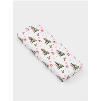 Подставка под ложку новогодняя Доляна «Ёлочка» 26.5×9.5×2.5 см, стекло, белая, зелёная