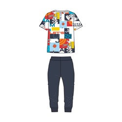 Комплект трикотажный для мальчиков: фуфайка (футболка), брюки