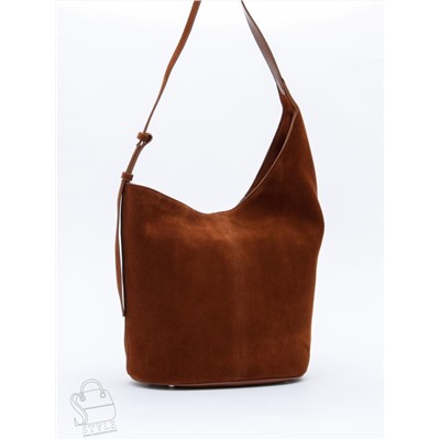 Сумка женская кожаная 1007M brown Polina&Eiterou