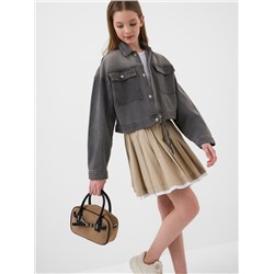 Куртка текстильная джинсовая для девочек