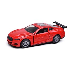 Красная инерционная машинка со спойлером die-cast,1:32, открывающиеся двери