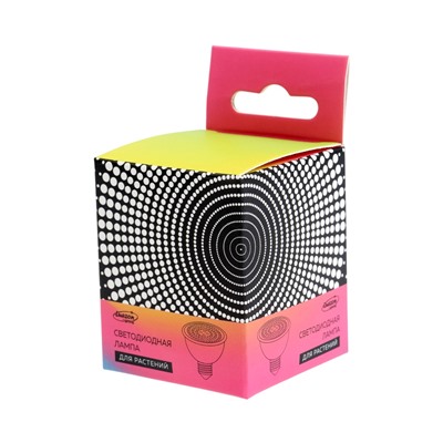 Фитолампа для растений Luazon Lighting, светодиодная, E27, 3.5 Вт, IP44, 220 В, 270°, биколорная