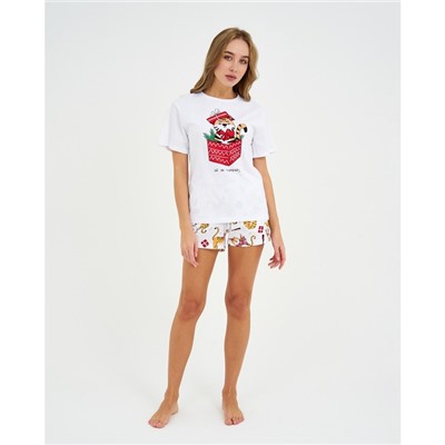 Пижама женская новогодняя (футболка и шорты) KAFTAN «Тигры» р.44-46