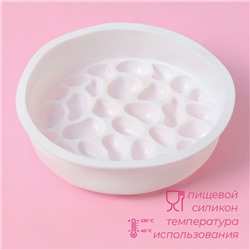 Форма для муссовых десертов и выпечки Доляна «Камешки», силикон, 19,5×5,5 см, цвет белый