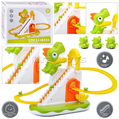 Игровой набор-трек "Динозаврик поднимается по лестнице" в коробке