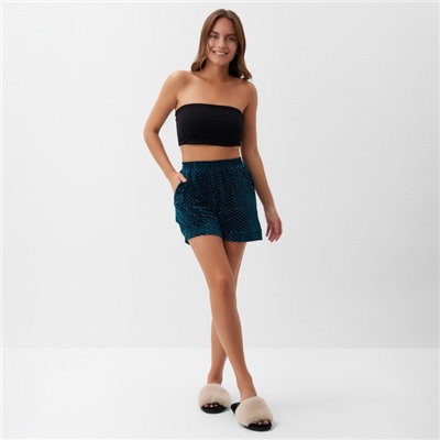 Шорты женские KAFTAN «Бархат» размер 40, зеленый